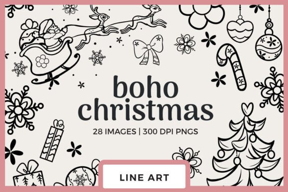 Boho Christmas Line Drawings: A Designer’s Review