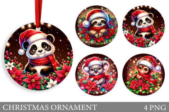 Christmas Animals Ornament: Festive Illustrations