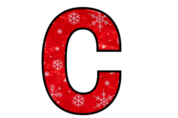 Christmas Snowflake Alphabet Cliparts: Festive Illustrations