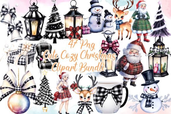 Cute Cozy Christmas Clipart Bundle: Illustrations Review