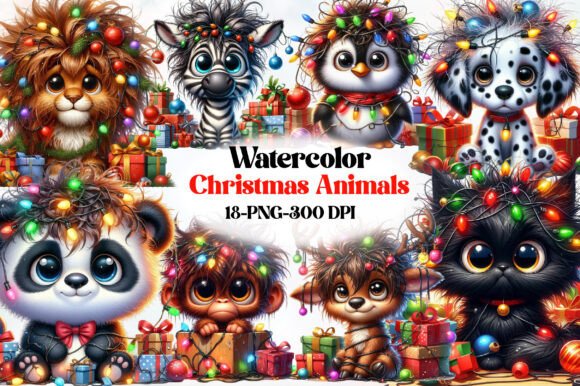 Funny Christmas Animals Clipart: Illustrations Review