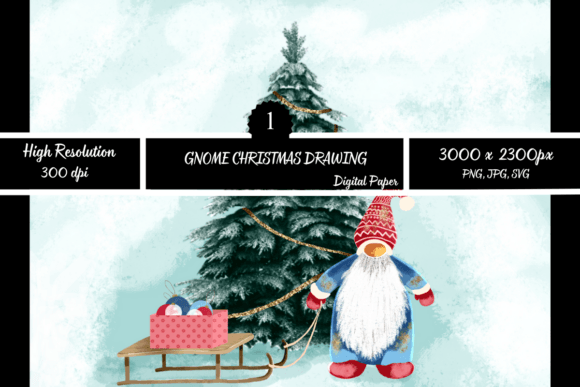 Gnome Winter Christmas Drawing: Festive Illustrations