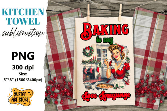 Retro Christmas Towel Sublimation: Illustrations Review