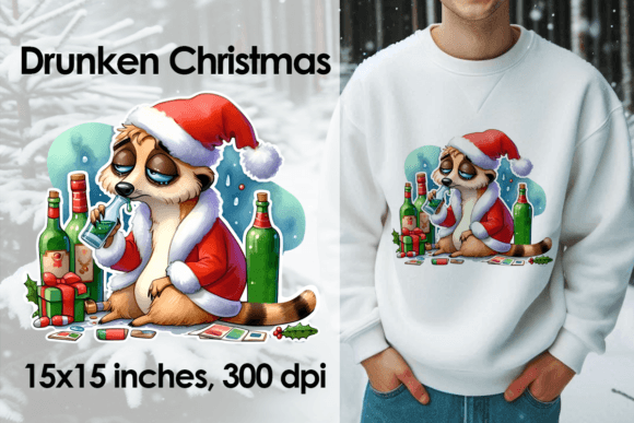 Reviewing Drunken Christmas PNG Illustrations