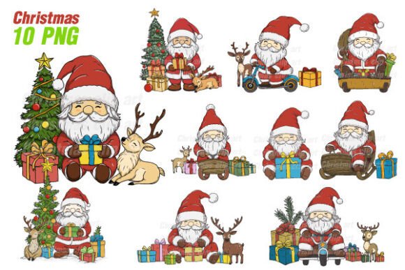 Reviewing Santa Claus Illustrations for Design